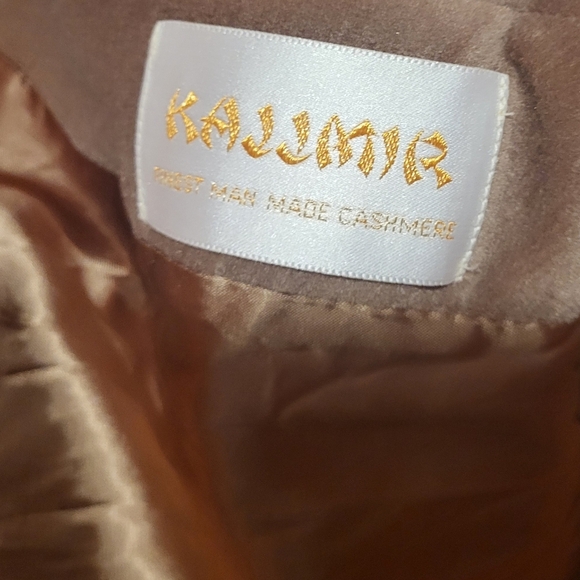 Vintage Del Costa "Kajjmir" Man Made Cashmere Long Camel Colored Coat - Picture 5 of 7